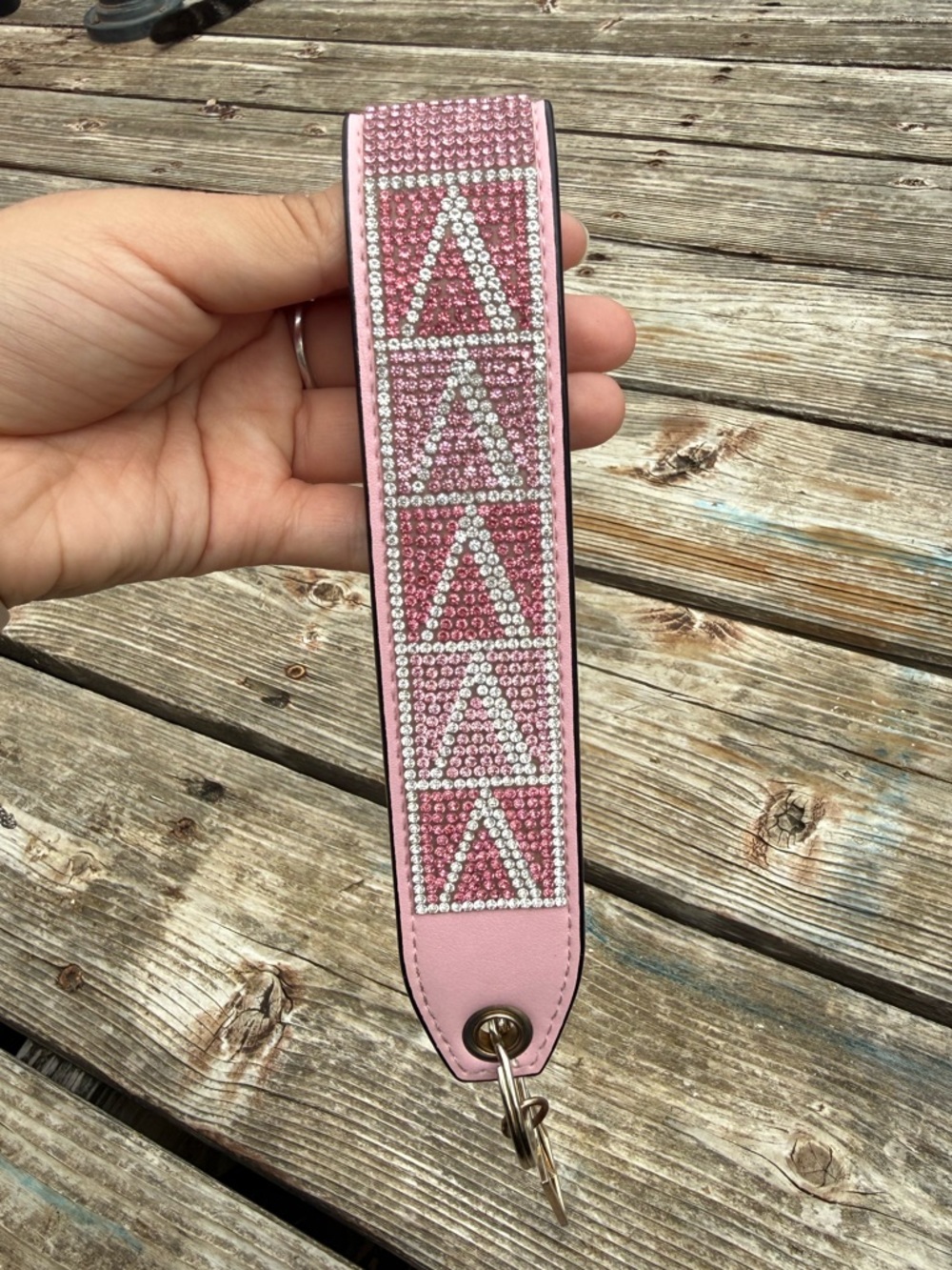Victoria Secret Blinged Wristlet Strap Keychain